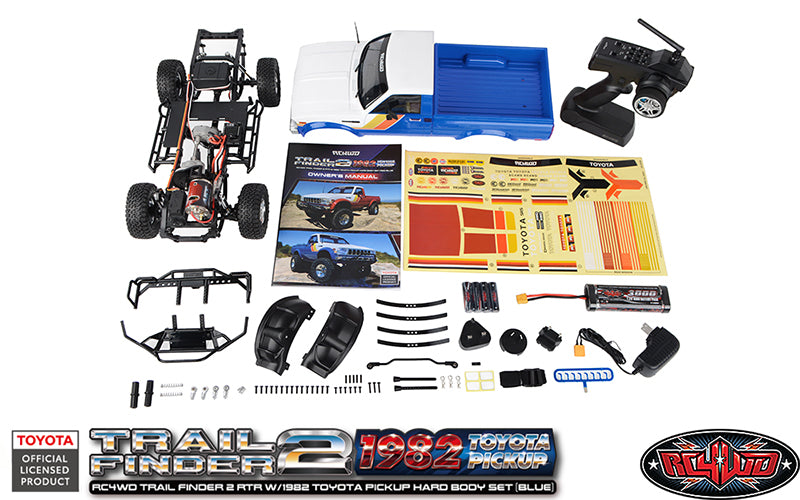 RC4WD Trail Finder 2 RTR w/1982 Toyota Pickup Hard Body Set (Blue)