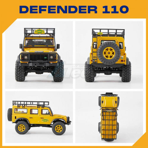 FMS 1/24 Land Rover Defender D110 RTR Yellow