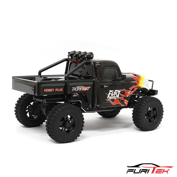 Furitek FX118 Fury Wagon RTR Brushless 1/18 RC Crawler Kit Black with Flames