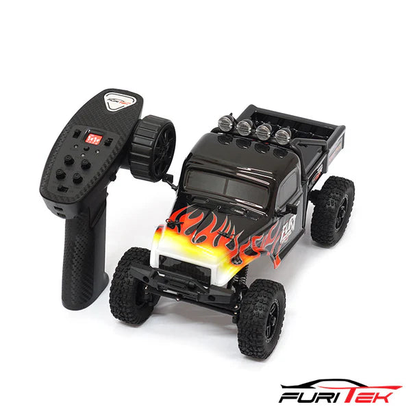 Furitek FX118 Fury Wagon RTR Brushless 1/18 RC Crawler Kit Black with Flames