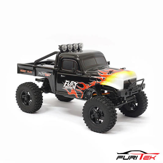 Furitek FX118 Fury Wagon RTR Brushless 1/18 RC Crawler Kit Black with Flames