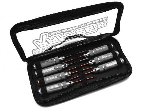 Team Raffee Co. Mini Tools Set (7pcs) 1 Set With Carrying Bag Gun Metal