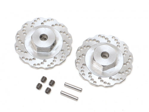 Boom Racing Stainless Steel Wavy Cross Drilled Brake Disc 12mm Hex (2pcs)