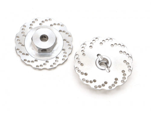 Boom Racing Stainless Steel Wavy Cross Drilled Brake Disc 12mm Hex (2pcs)