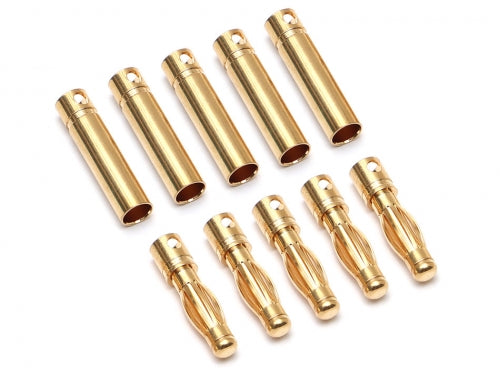Team Raffee Co. 4mm Gold Banana Bullet Plug Male & Female (5pairs)
