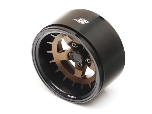 Boom Racing ProBuild 1.9" SS5 Adjustable Offset Aluminum Beadlock Wheels (2pcs) Black/Bronze